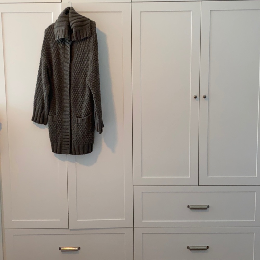Boss orange long wool cowl neck cardigan